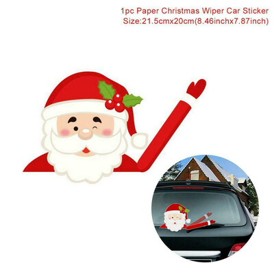 

Christmas Rear Windshield Santa Claus Window Decals Car Wiper Stickers Xmas 2019
