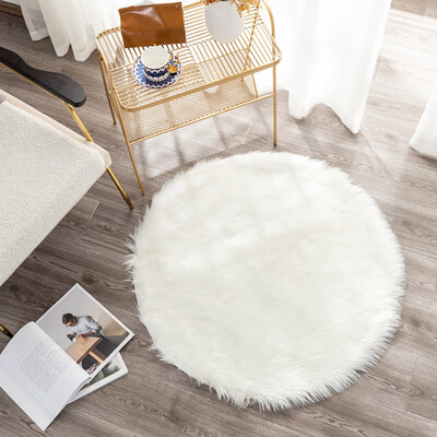 

Gobestart Rug Hairy Carpet For Living Room Plain F luffy Bedroom Faux Baby Play Mat
