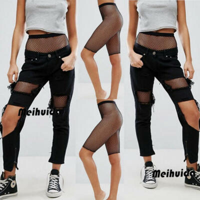 

Women Sporty Fishnet Mesh Legging Cycling Shorts Hot Pants Sexy Black Stockings