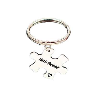 

Hers Forever Puzzle Key chain FOR A PAIR