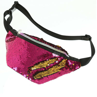 

2019 New Style Sequined Men Women Reversible Mermaid Sequin Waist Bum Bag Fanny Pack Pouch Satchel Waist Packs