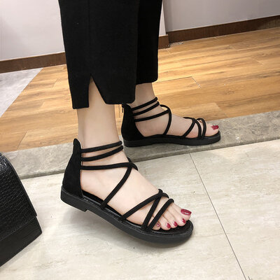 

Ladiessandals flat soles fairies shoes beach shoes simple Roman shoes in summer