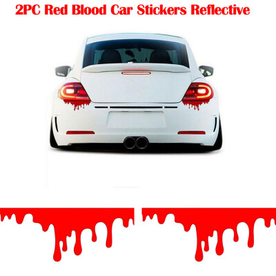 

Tailored Red Blood Car Stickers Reflective Car Decals Light Bumper Body Sticker Decal