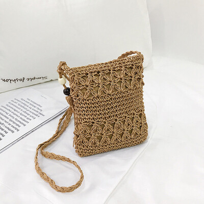 

Tailored Women Vintage Fringed Straw Bag Casual Wild Vacation Simple Weave Crossbody Bag