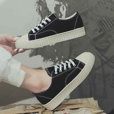 

Biscuit Shoes Canvas Shoes Female Student Korean Chaozhou Shoes Super-hot Small White Shoes Flat-soled Leisure Sports
