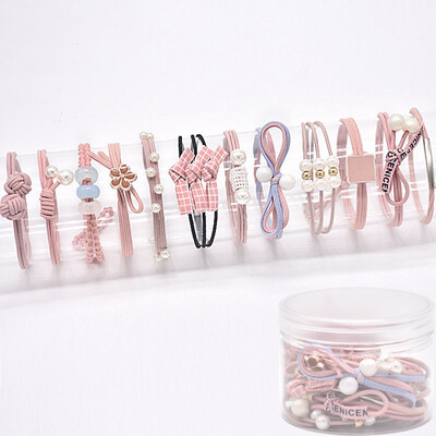 

Fashion Headwear Set Small Fresh Hair Band Hair Accessories Women Hair Ponytail Rubber Band Sweet Head Rope Scrunchie 12PCSSet