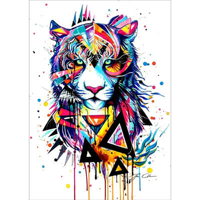 

5D DIY Full Drill Diamond Painting Tiger Cross Stitch Embroidery Mosaic Kit
