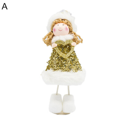 

Christmas Angel Deer Santa Snowman Doll Ornament Xmas Desktop Party Window Decor