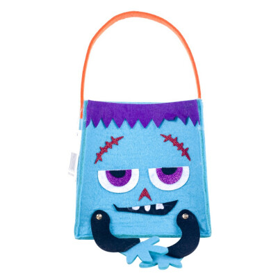 

Festival Halloween Cloth Square Cartoon Shopping Basket Felt Ghost Childrens Gift Cute Household Decoration Storage Bag