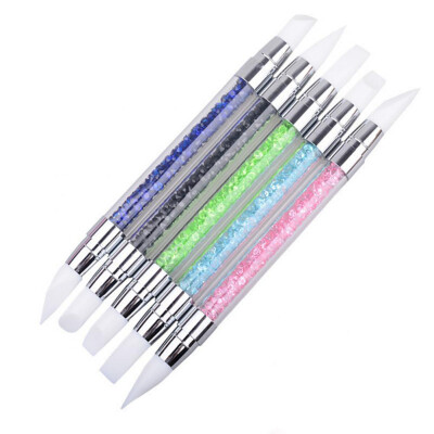 

Greensen 5PcsSet Nail Art Double-head Silicone Hollow Pen Manicure Painting Pen Nail Decoration Tool