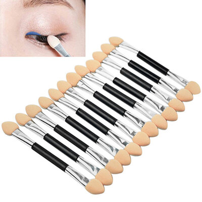 

12x Makeup Double-End Eye Shadow Sponge Brushes Applicator Cosmetic Beauty Tool