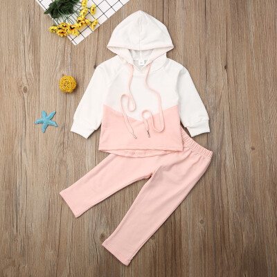 

Toddler Baby Girls Hooded Tops Long Pants Kids Clothes Outfits Tracksuit