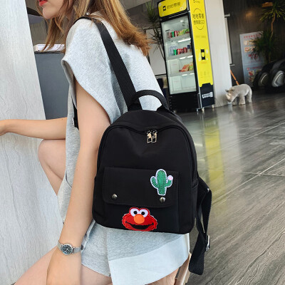 

Fashion trend canvas bag high school student backpack bag 2019 new Korean version of the campus ins wind backpack