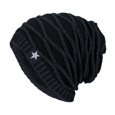 

Winter Solid Color Man Hat Knitted Beanie Ski Cap Warm Keeper Fashion Gift