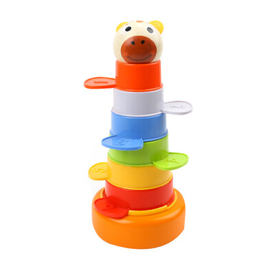 

Rainbow Cartoon Stacks High Toy Set Baby Cognitive Kit Cup Puzzle Baby Toys Preschool Educational Supplies
