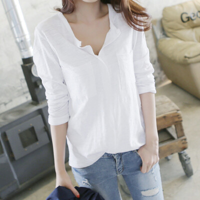 

Womens Fashion Large Size Solid Color Casual Loose Linen Solid Color Tops