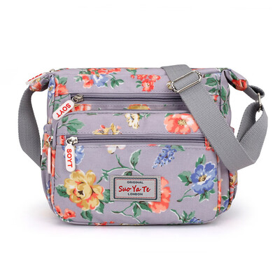 

Tailored Nylon Floral Crossbody Bag For Women Travel Handbags With Adjustable Strap