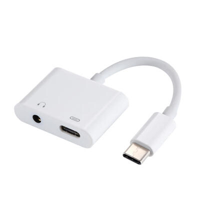 

1682 2-in-1 USB-C Audio Adapter Type-C To 35mm Jack Earphone Audio Converter Cable With PD Charging Function