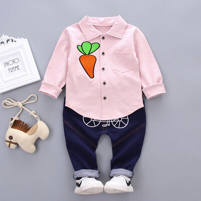 

2Pcs Infant Toddler Baby Boys Cute Print Tops Pants Outfits Clothes Set