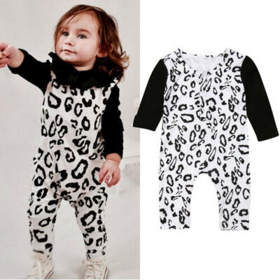 

Lovely Infant Baby Girl Boy Leopard Clothes Long Sleeve Romper Bodysuit Jumpsuit
