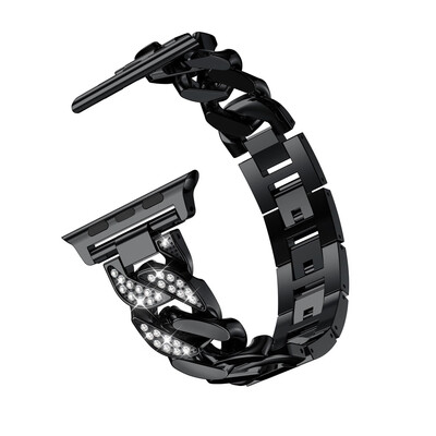

〖Follure〗Single Row Cowboy Chain Metal Crystal Watch Band For Apple Watch Series 4 40mm
