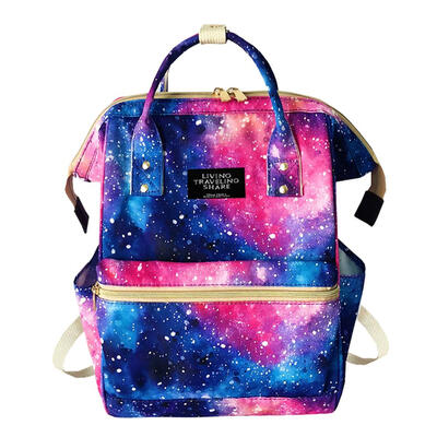 

Sky Zip Backpack Women Large Capacity Stylish School Canvas Casual Knapsack