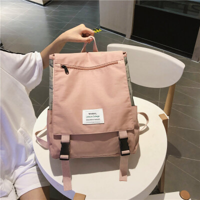 

Ins style schoolbag female Korean version of high school students simple Mori Department 100 junior high school students double sh