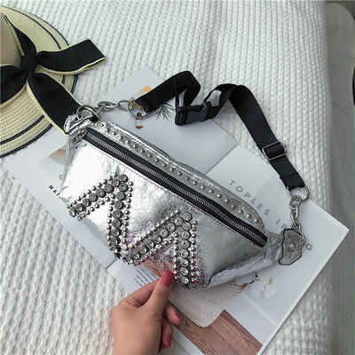 

Tailored Women Ladies Bright Diamonds Versatile Waist Bag Messenger Bag Shoulder Bag