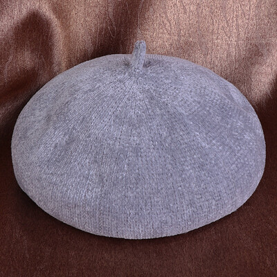 

Hat womens berets in autumn&winter solid color fashion corduroy Joker pumpkin warm hat Korean artist hat