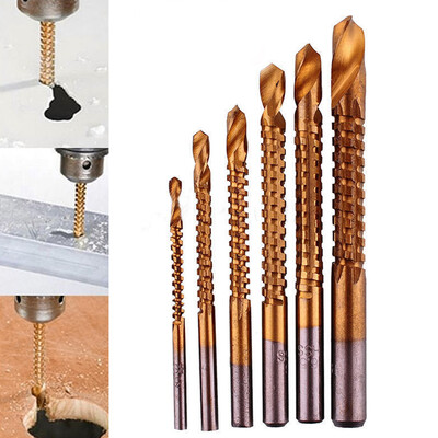

6Pcs HSS High Speed Steel Titanium Coated Drill Bits Tools Set 3456658mm
