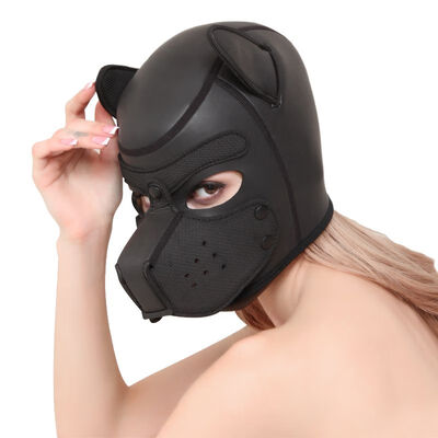 

Halloween Sexy Cosplay Puppy Mask Dog Full Soft Head Mask Prop Padded Rubber Puppy Play Mask For Masquerade
