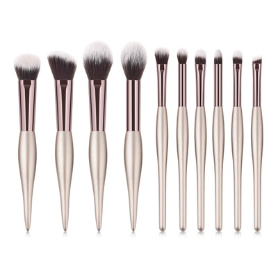 

10 pcs Professional Women Brushes Eye Shadow Eyeliner Soft Makeup Brush Set Foundation Powder Marble Make Up Brush Tool Kits