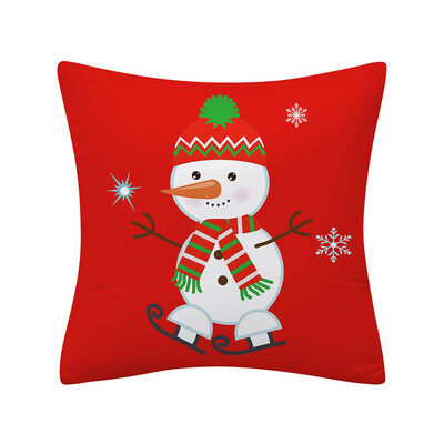 

Tailored Christmas Pillow Case Glitter Polyester Sofa Throw Cushion Cover Home Decor