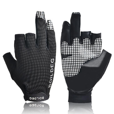 

Fishing Gloves Anti-slip Fishing Gloves with 3 Fingerless Breathable Outdoor Gloves For Men Women