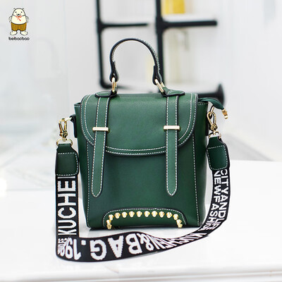 

North bag Qingbin womens bag double shoulder bag womens spring small backpack Korean version bag rivet x
