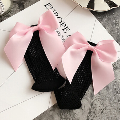 

Fashion big bow fishnet stockings ladies breathable socks