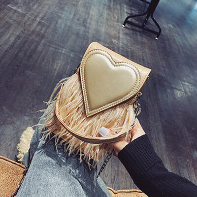 

Fairy Small Bag New Korean Version Of Love Small Square Bag Chain Feathers Wild Shoulder Bills