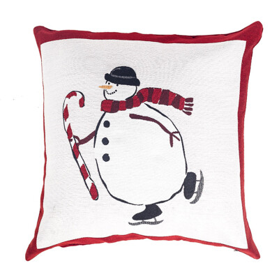 

45cm Christmas Cushion Cover Santa Claus Linen Pillow Cloth Sofa Cushion