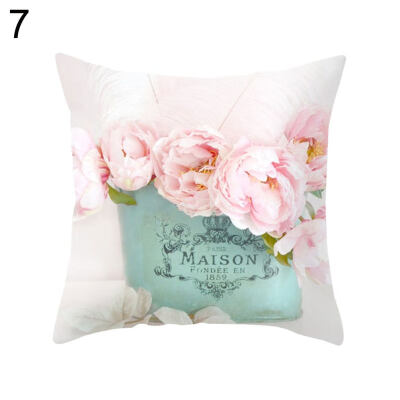 

Country Rose Square Throw Pillow Protector Case Cushion Cover Bedding Articles