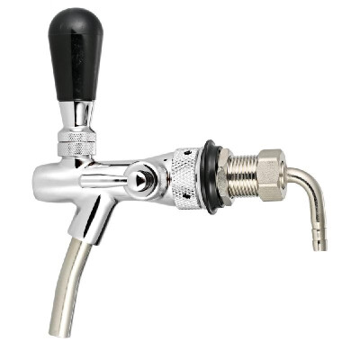 

Adjustable Flow Control Chrome Draft Beer Faucet Tap G58 Shank Home Brew Beer Keg Faucet--Silver