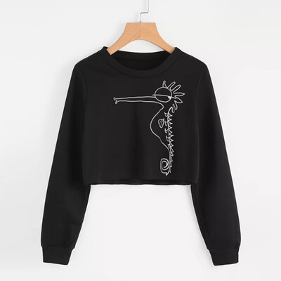 

Starmoon Womens Long Sleeve O Neck Printed Sweatshirt Pullover Tops Blouse