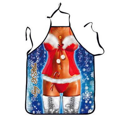 

Tailored Women And Mens Christmas Print Snowflake Cooking Kitchen Halter Apron