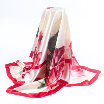 

New printing simulation silk satin scarf Scarf scarf 90cm shawl manufacturers wholesale a generation