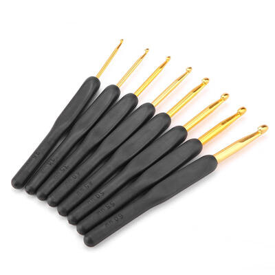 

Greensen Black ABS Resin Handle Crochet Hooks Kit Aluminum Alloy Hook set Knitting Weave DIY Craft Needl