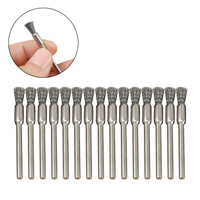 

15pcs Steel Pencil Wire Wheel Cup Brushes Polishing Jewelry Dental Tool Parts