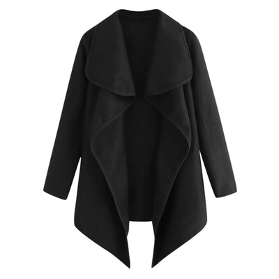 

Toponeto Women Solid Open Front Long Sleeve Coat Jacket Parka Outwear Cardigan Coat Tops