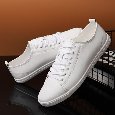

2019 spring&autumn new England white shoes leather cowhide casual mens shoes with low cut shoes men