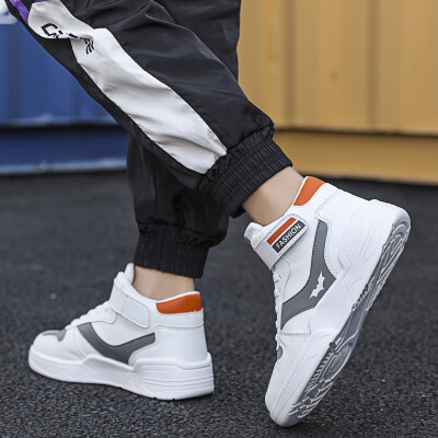 

Mens shoes autumn Korean version of the trend of wild tide shoes high to help small whiteboard shoes white shoes net red summer increase