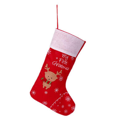 

Christmas Stockings Elk Socks Santa Claus Candy Gifts Hang Bag Sock Decor