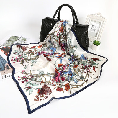 

Autumn&winter Korean version of the silk satin thin scarf scarf air conditioning shawl beach towel seaside sunscreen silk scarf women wholesale